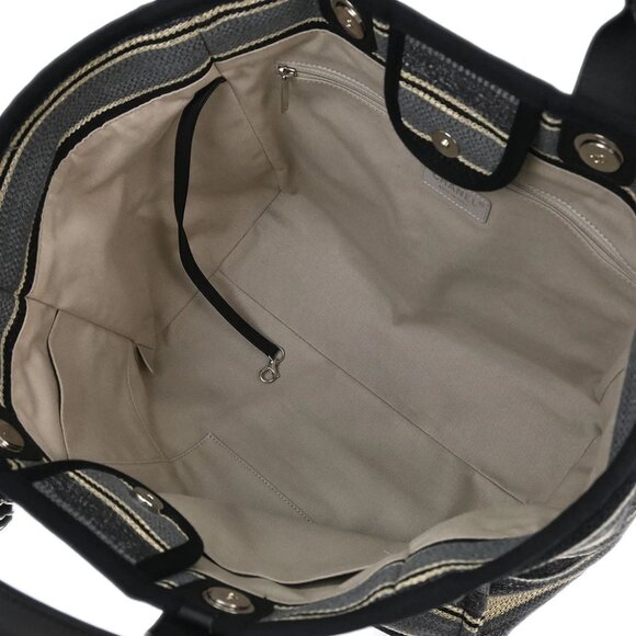 Chanel Gray Canvas Medium Deauville 2way Tote Bag - Picture 7 of 10